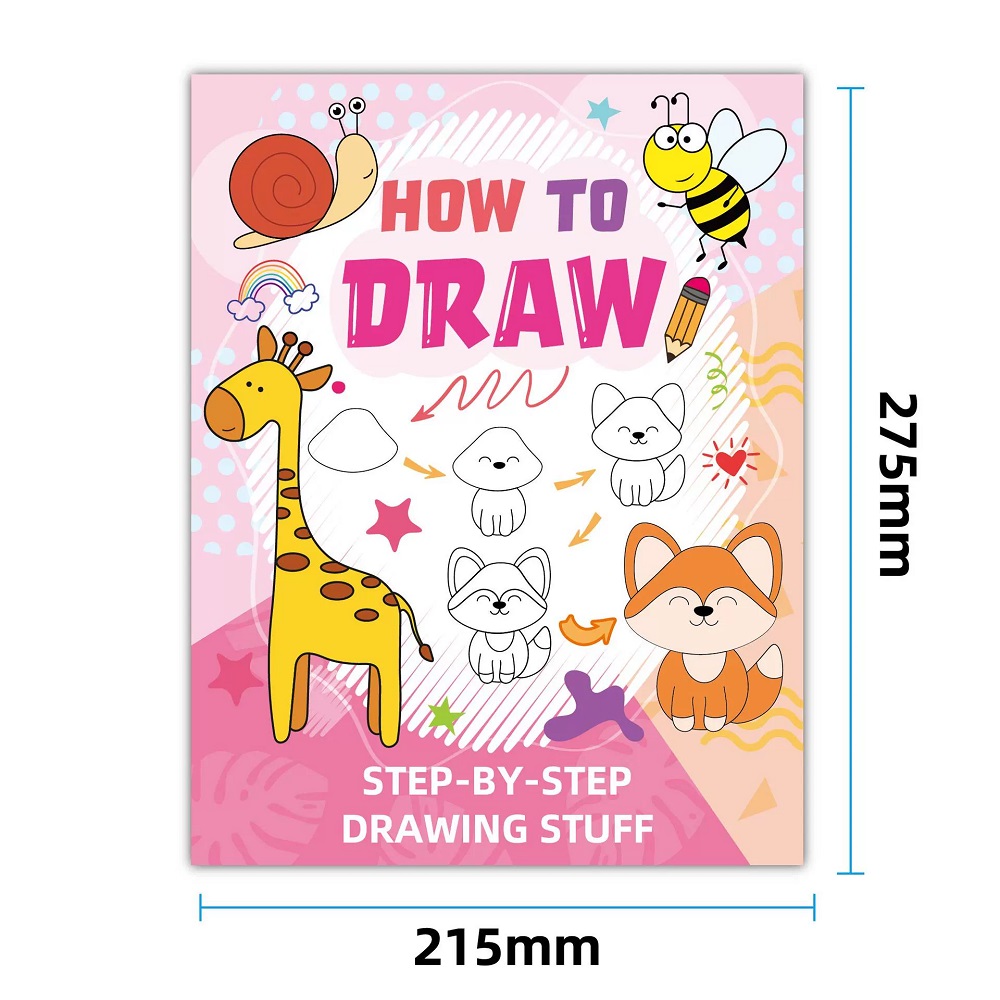 Kids Education Drawing - So zeichnen Sie Tier-Cartoon-Skizzenbuch für Kinder.