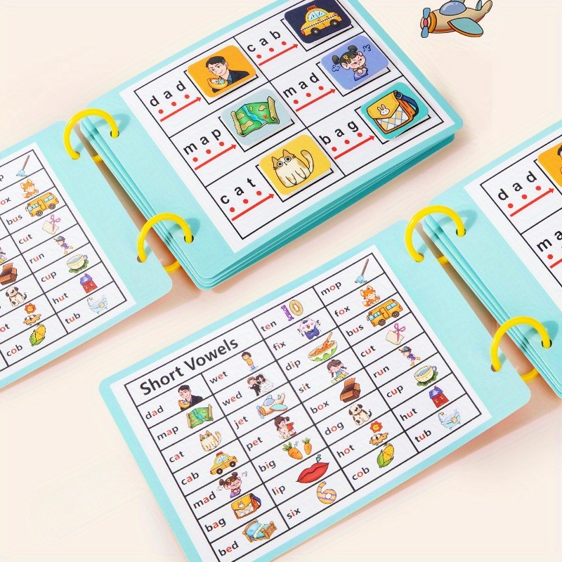 Sight Word Game - Frühe Lernende, CVC-Wortgebäude, beschäftigtes Buch, interaktives