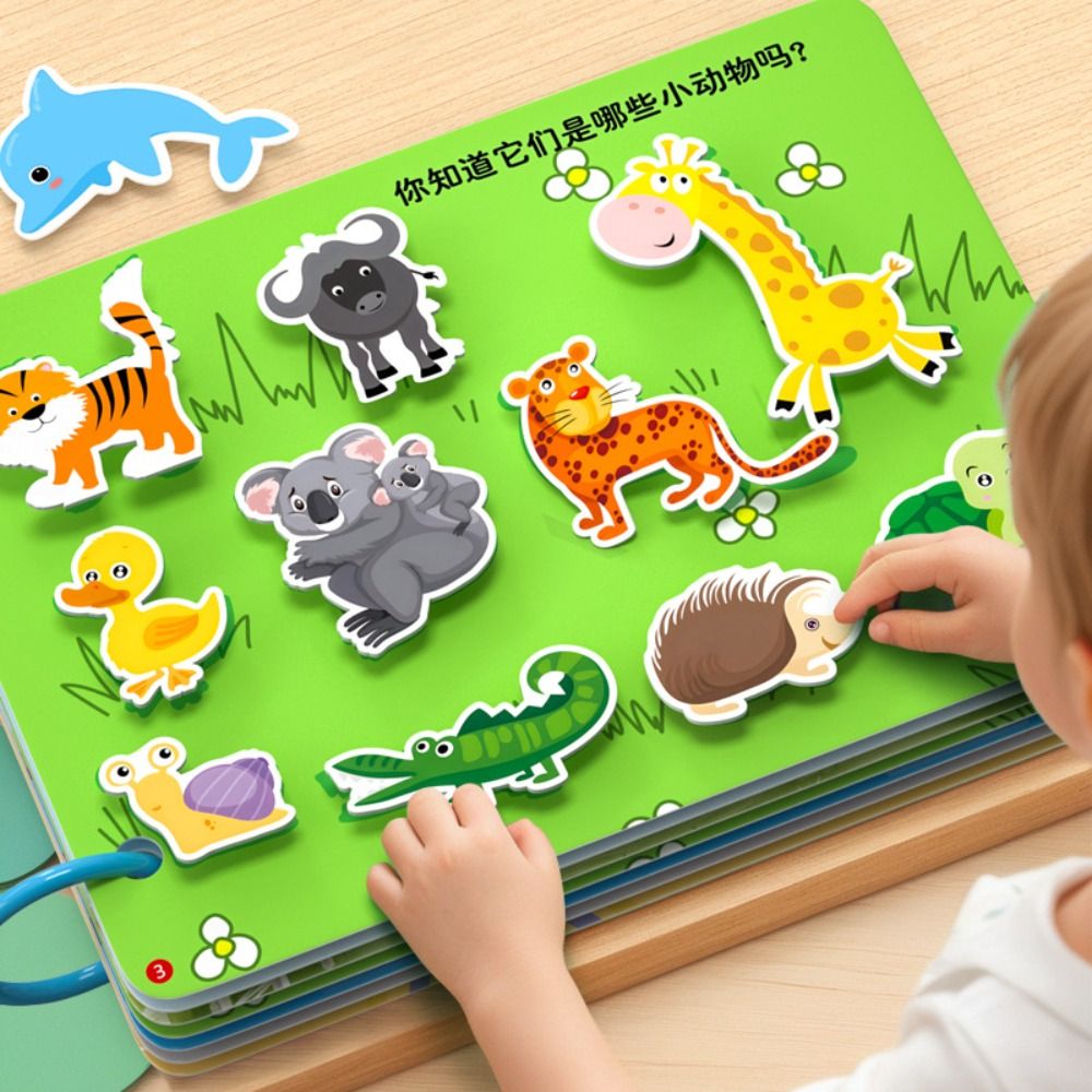 Kids Early Education Books - Langlebiges 10-seitiges Baby-Tränenbuch, Cartoon-Lärmschutz, Handreißbuch, ruhige