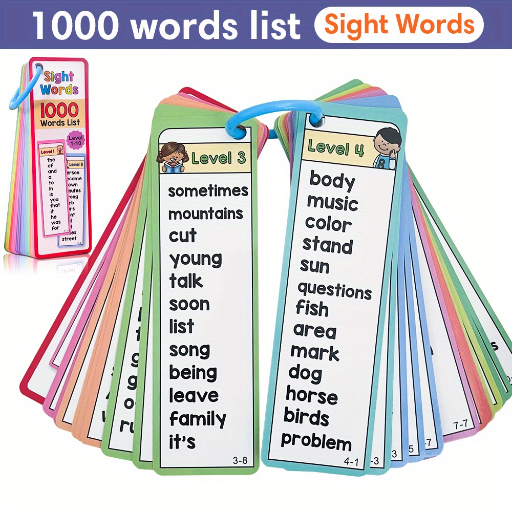 Sight Word Game - 1000 Sichtwörter-Lernkarten für Kinder im Alter