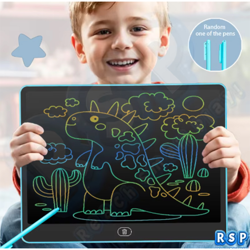 Kids Education Drawing - 16-Zoll-LCD-Zeichentablett, Schreibtafel, Farb-Doodle-Zählübungstafel, Lernspielzeug für Kinder