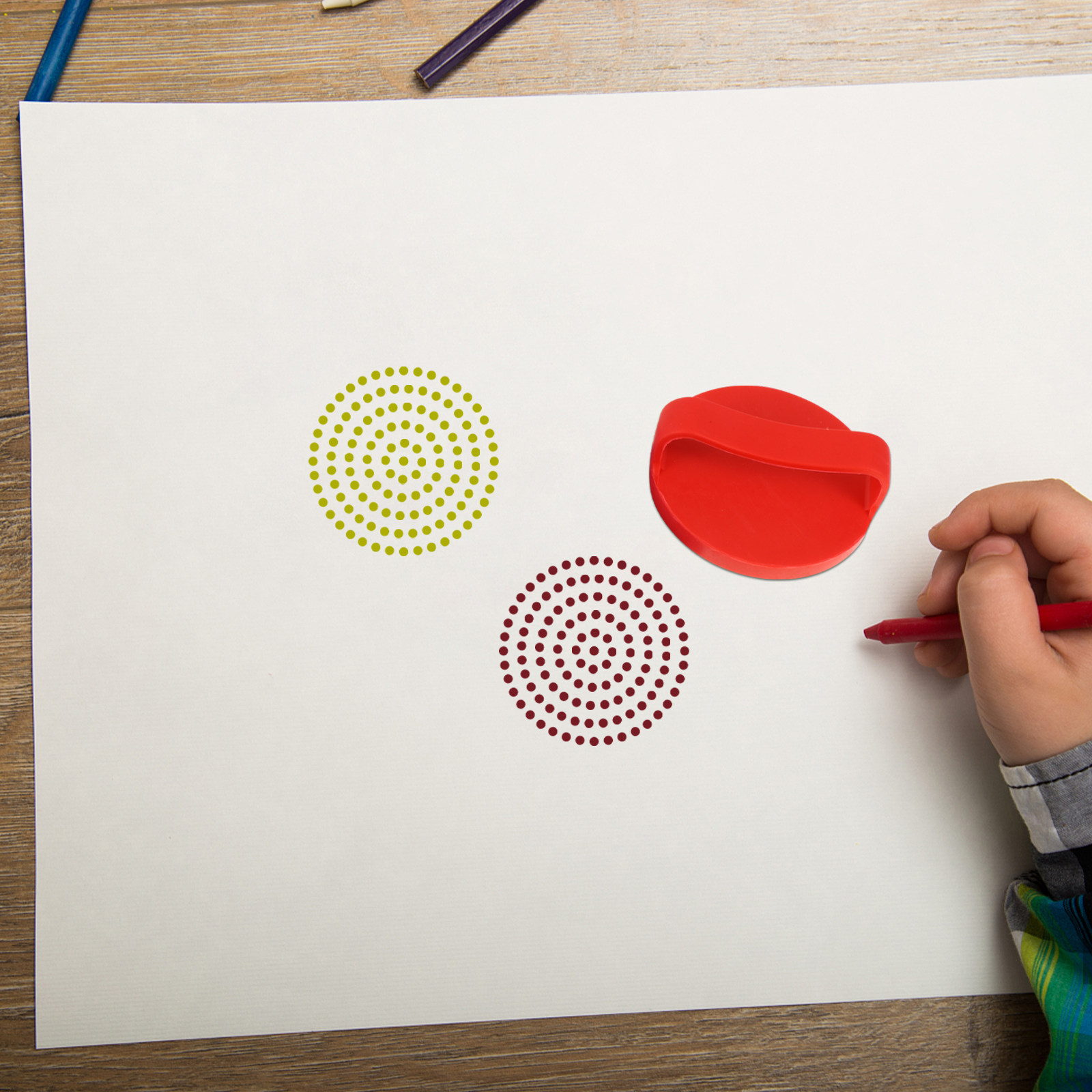 Kids Education Drawing - 4 Stück Gummistempel mit verschiedenen Motiven,