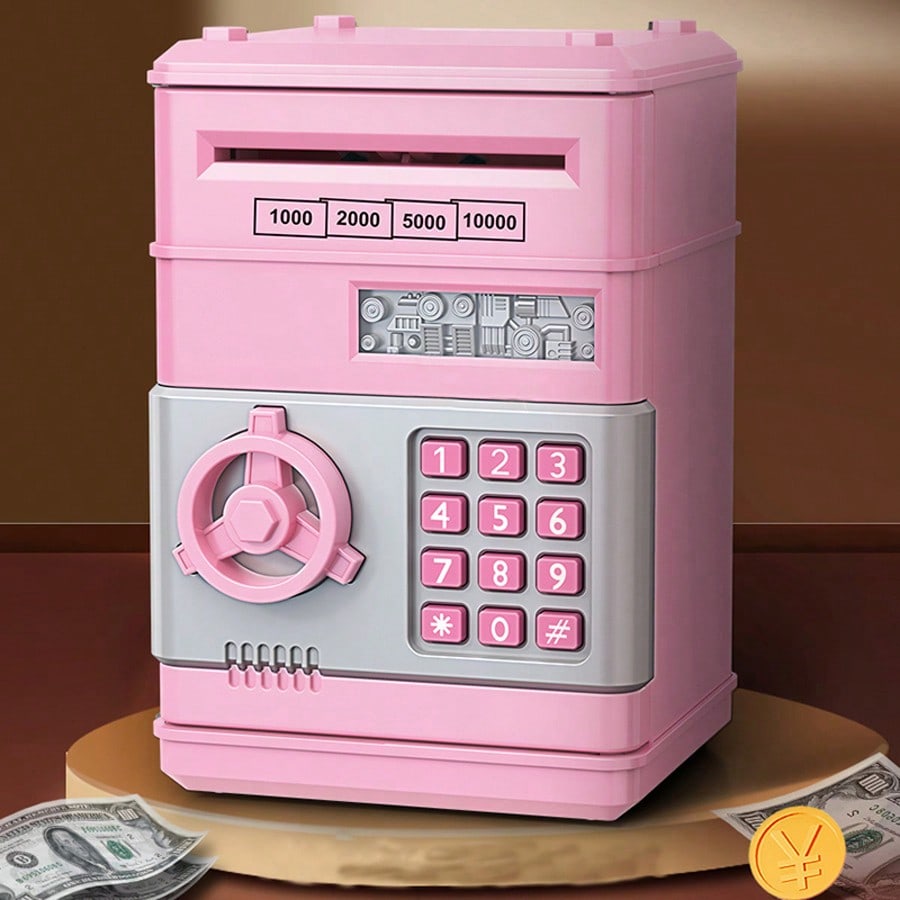 Kids Education And You - Mini-Geldautomat-Sparschwein für Kinder, elektronische Geld- und