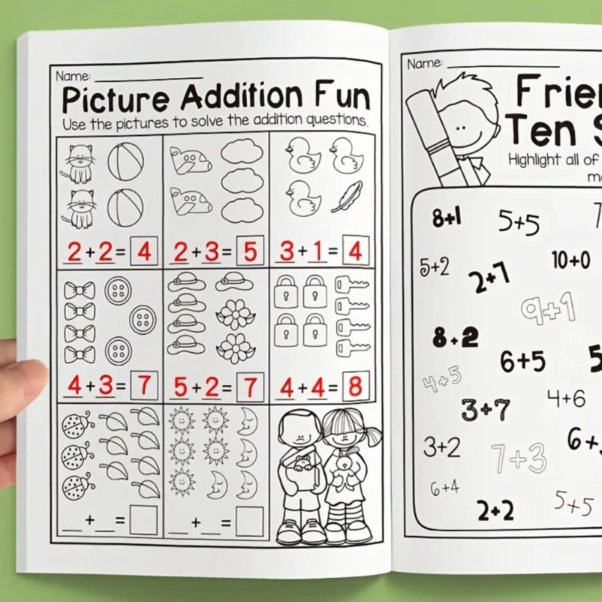 Mathe-Übungsbuch Additions- un – Kids Education Worksheet Bewertung und Preis
