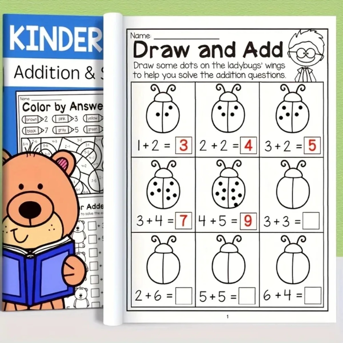Mathe-Übungsbuch Additions- un – Kids Education Worksheet Bewertung und Preis