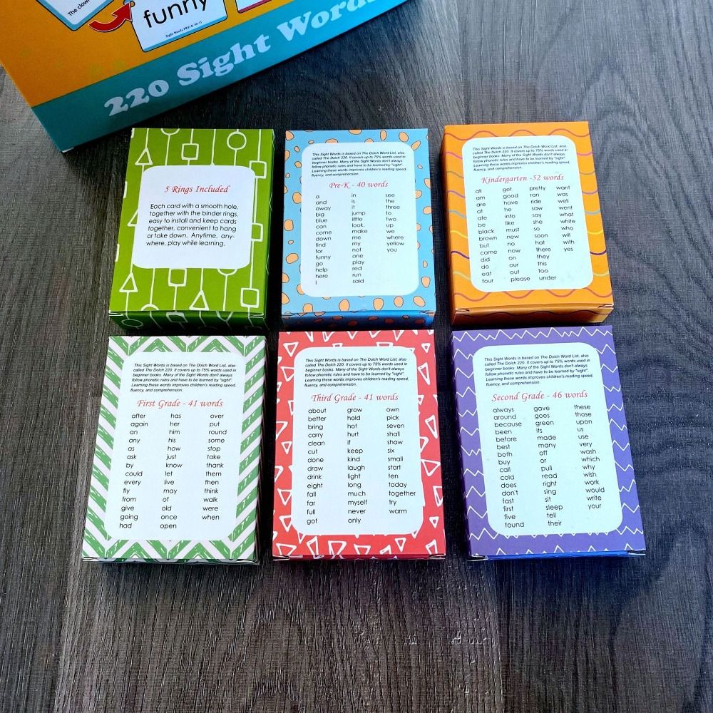 Papier-Lernkarten mit häufig v – Sight Word Game Bewertung und Preis
