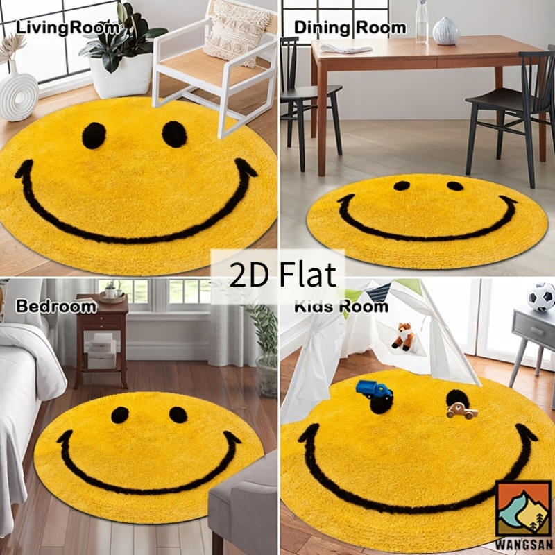 2D Runder Flanell-Teppich Smil – Kids Education Rug Bewertung und Preis