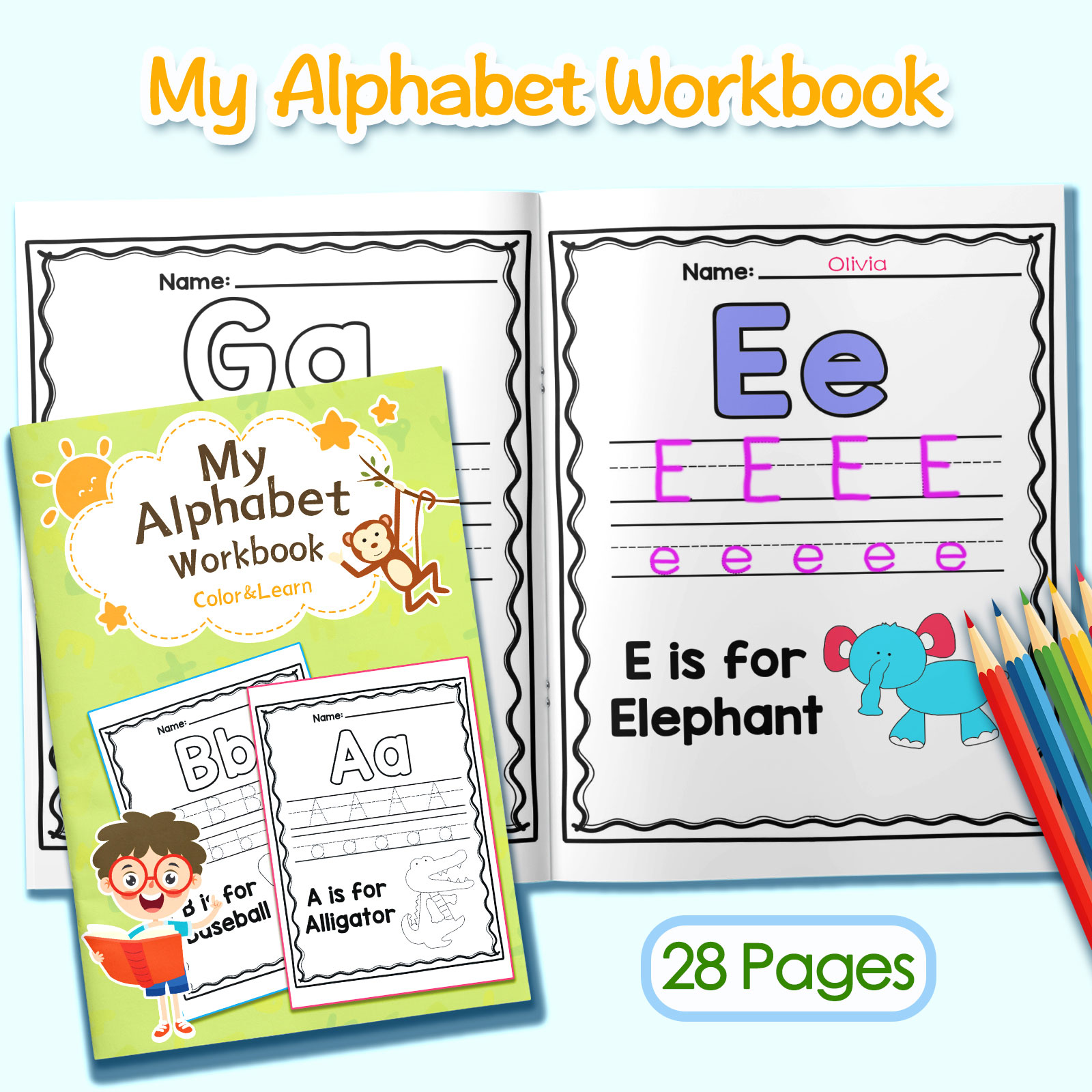 Malbuch für Kinder mit Alphabe – Kids Early Education Books Bewertung und Preis