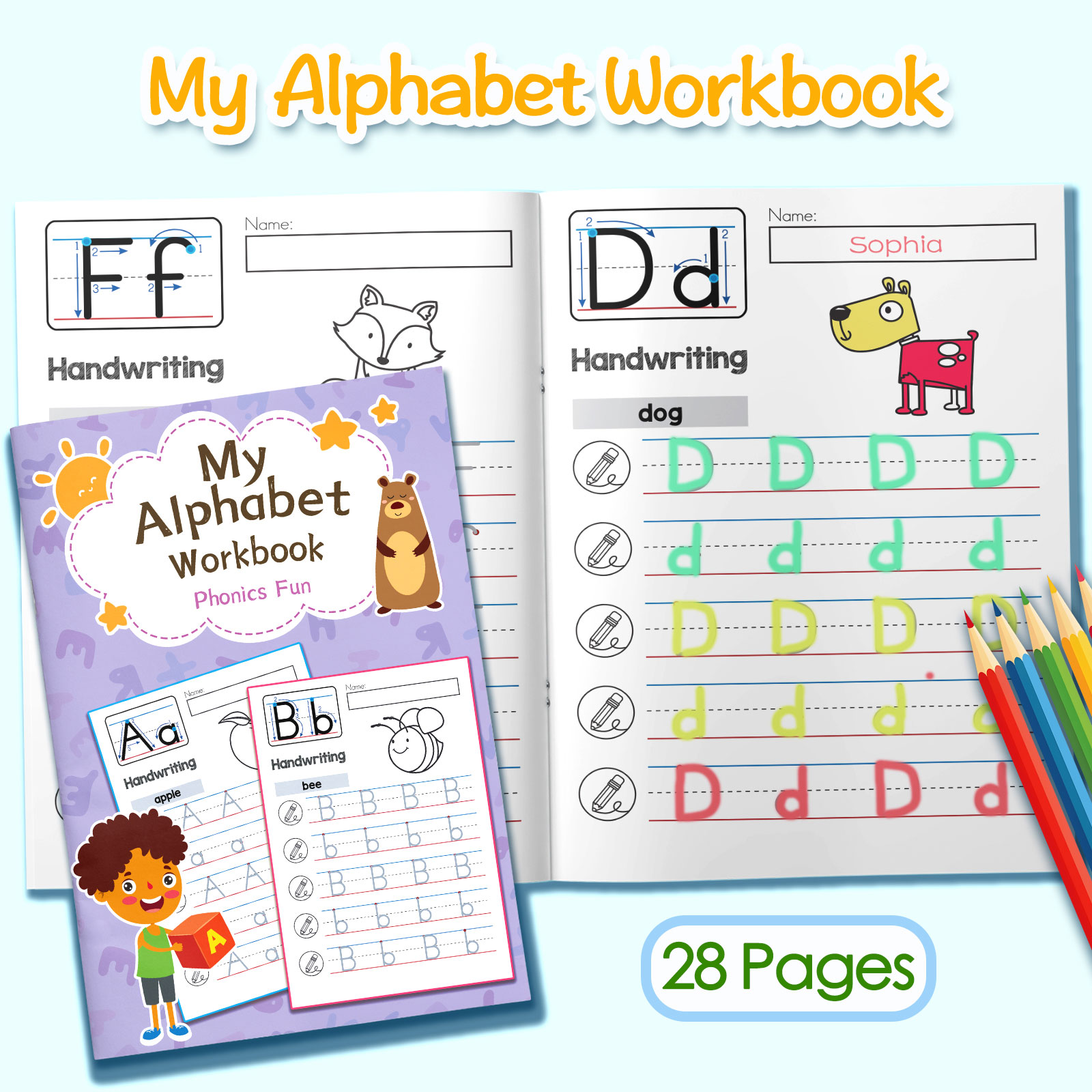 Malbuch für Kinder mit Alphabe – Kids Early Education Books Bewertung und Preis