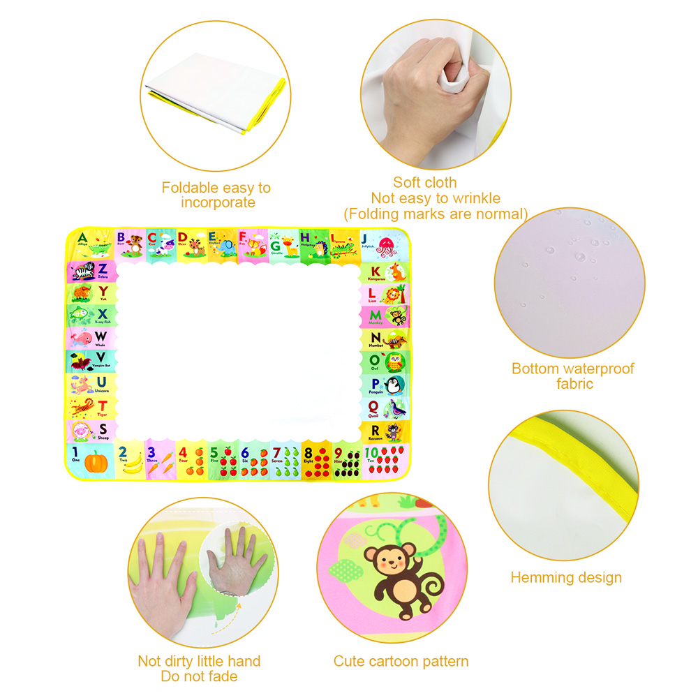 Magische Wasser-Zeichenmatte,  – Kids Education Rug Bewertung und Preis