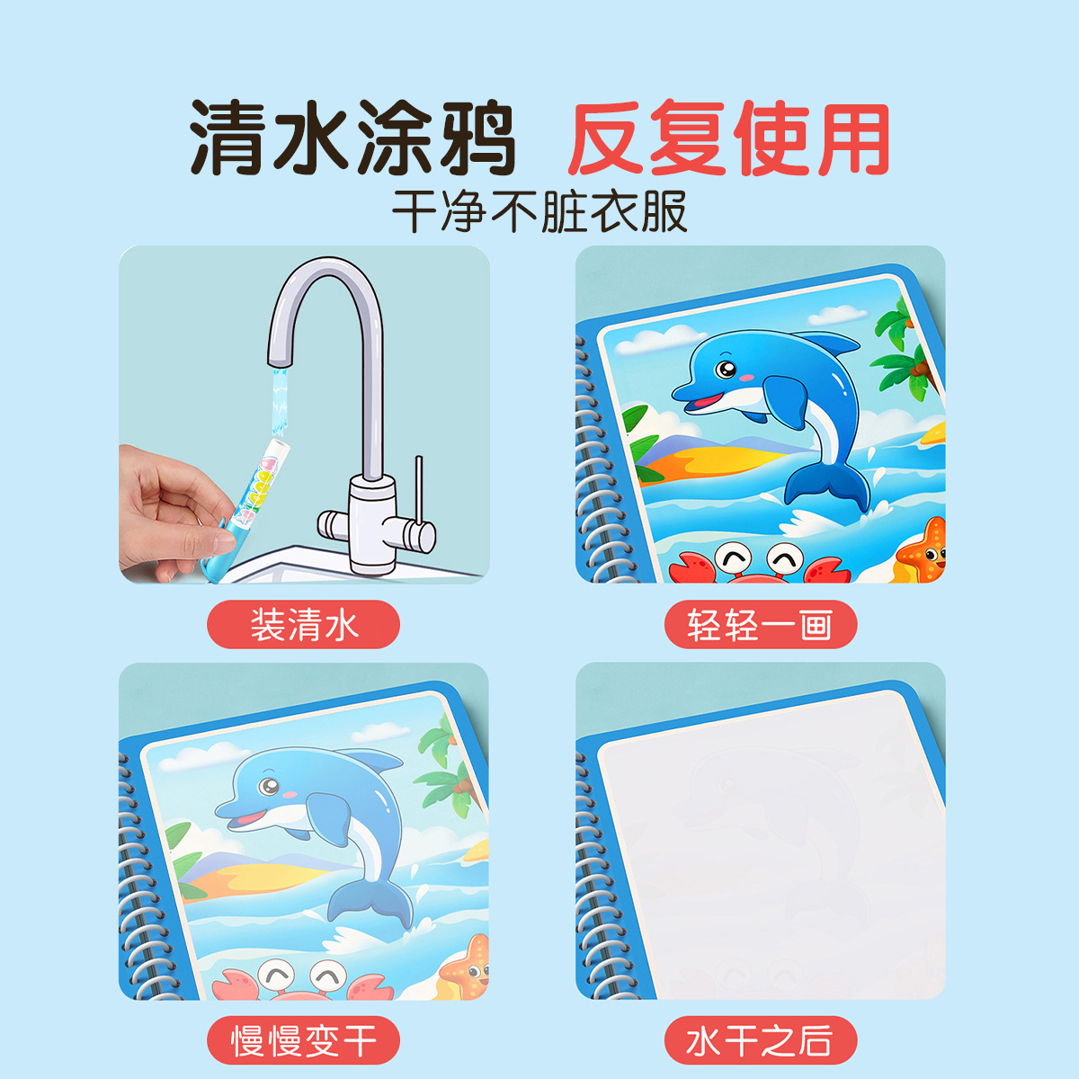 Magisches Wasser-Malbuch für K – Kids Education Drawing Bewertung und Preis